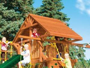 Wooden Roof w/Fans