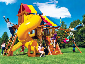 19J Rainbow Castle Pkg V w/360° Spiral Slide
