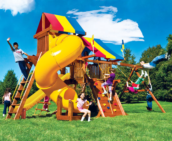 19J Rainbow Castle Pkg V w/360° Spiral Slide